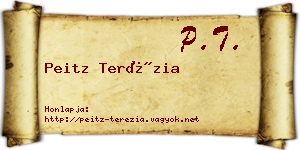 Peitz Terézia névjegykártya